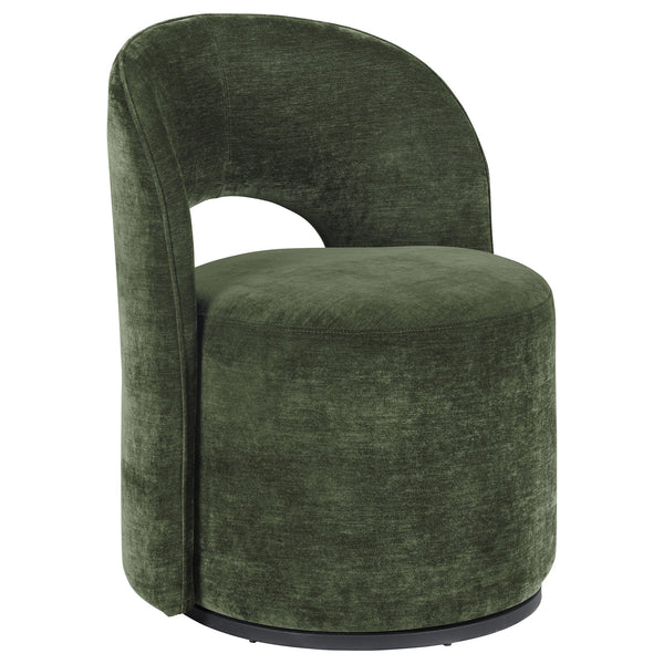 English Elm Quinto Velvet Swivel Chair with Sculpted Arch Back for Modern Living Spaces B062P441428