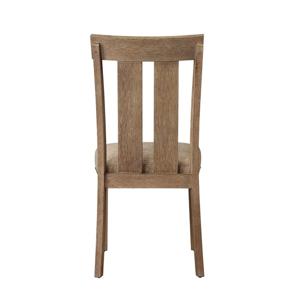 English Elm Set Of 2 Fabric Upholstered Dining Chairs With Nailhead Trim - Elegant Maple Style For Comfort B016P314436-GIGA