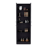 English Elm Pantry Cabinet Coahoma, Kitchen, Black