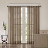 Madison Park Harper Modern/Contemporary Solid Crushed Curtain Panel Pair MP40-4501 Taupe