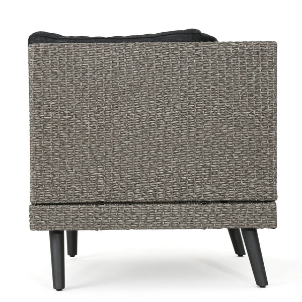 English Elm Christopher Knight Home® - Tahiti Corner Sofa Set With Table - Stylish Brown Outdoor Seating, Weather-Resistant & Comfortable 60125.00SETMBK