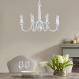 Martha Stewart Amelia Glam/Luxury 8-Light Traditional Metal Chandelier MT150-0066 Glossy White