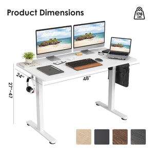 English Elm Stary Electric Standing Desk - Adjustable Height Sit-Stand Home Office Solution For Ultimate Comfort T3623P339392-GIGA