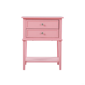 English Elm Contemporary Wenge Nightstand with Drawer and Sleek Modern Design, Durable Particleboard Storage Nightstand Pink 15.16 L x 17.52 W x 24.02 H B078112089