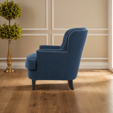 Christopher Knight Home® - Noble House - Tafted Diamond Tufted Dark Blue Fabric Club Chair