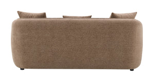 English Elm Keith Brown Chenille Sofa with Pocket Coil Comfort, Sturdy Wood Frame & 3 Accent Toss Pillows B2726P252310