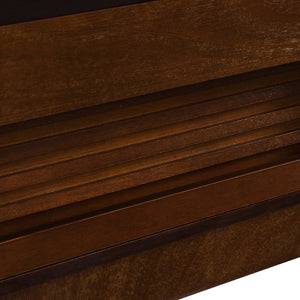 English Elm U-Can Stylish Rectangle Coffee Table With 4 Drawers & 2 Shelves, Elegant Fluted Design For Living Room N724P286421D-GIGA