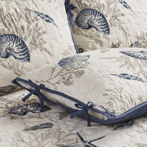 English Elm 6 Tissa Reversible Daybed Cover Set Quilted Multicolor Stripe & Chevron Pillow Twin Fit Charming Lodge-Inspired Look Blue 17.52 L x 15.94 W x 8.27 H B03597493