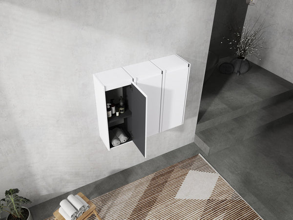 English Elm 12" Bathroom Side Cabinet - Space-Saving Design With Reversible Soft-Close Doors For Modern Storage W999S00279