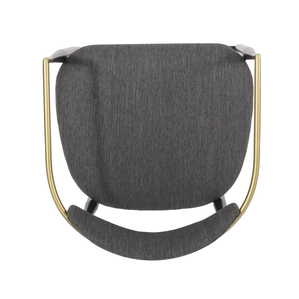 English Elm Christopher Knight Home® - Counter Stools Set Of 2 - Modern Charcoal Fabric With Black & Gold Iron Frames For Chic Dining N771P249370C
