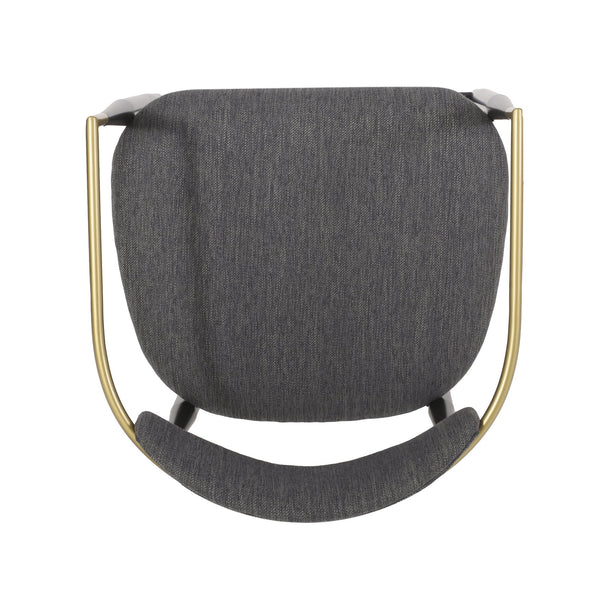 English Elm Christopher Knight Home® - Counter Stools Set Of 2 - Modern Charcoal Fabric With Black & Gold Iron Frames For Chic Dining N771P249370C