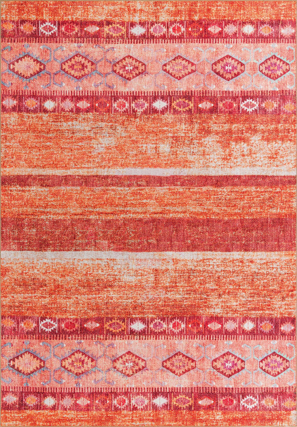Unique Loom Timeless Verona Machine Made Geometric Rug Rust Red, Ivory/Orange/Violet/Green 8' 4" x 12' 2"