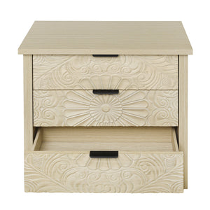 English Elm 3 Drawer Cabinet - Stylish & Versatile Storage Solution For Bedroom, Living Room, Or Study Decor W688P225270