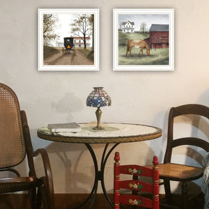 English Elm Trendy Decor 4u Billy Jacobs Pastoral Two Piece Framed Print Set White Wood Wall Art B067P256615