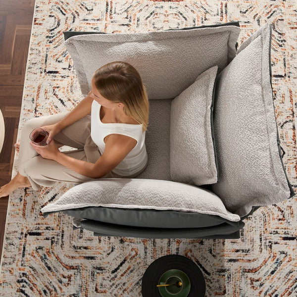 English Elm Modern Chenille Oversized Armchair - Plush Accent Chair For Cozy Living Room, Bedroom & Study W2997P236168