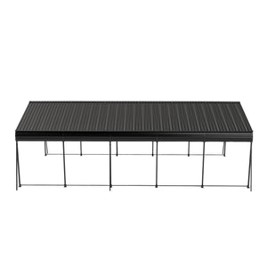 English Elm Campcraft Double Vehicle Steel Carport Uv Protected Snow Rated Outdoor Shelter W1598S00025