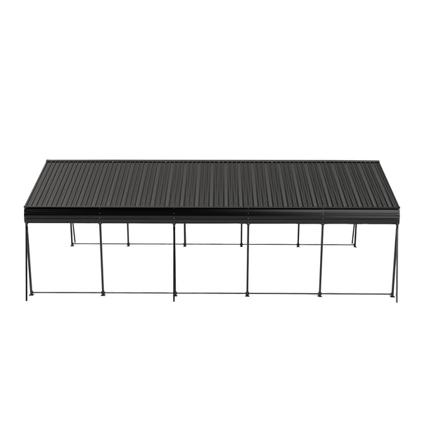 English Elm Campcraft Double Vehicle Steel Carport Uv Protected Snow Rated Outdoor Shelter W1598S00025