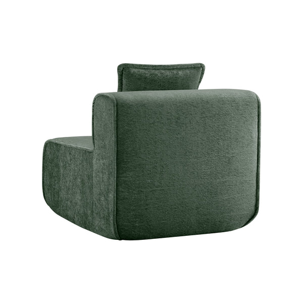 English Elm Harrison Armless Velvet Sofa In Rich Green - Modern Comfort, Elegant Design, No Assembly Needed! W3041P386600