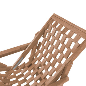English Elm Pinecrest Outdoor Folding Lounge Chair Recycled Hdpe Reclining Patio Seat with Cushion Teak B2745P409694