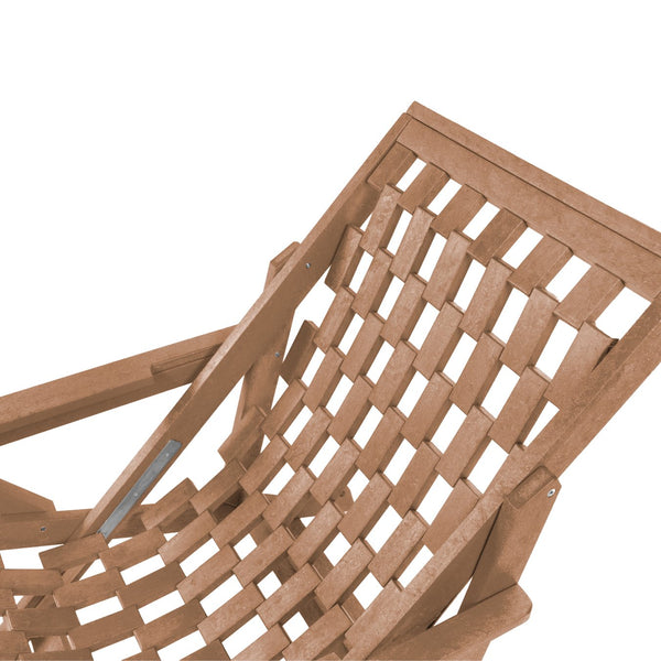 English Elm Pinecrest Outdoor Folding Lounge Chair Recycled Hdpe Reclining Patio Seat with Cushion Teak B2745P409694