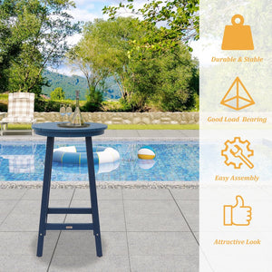 English Elm Patio Square Bar Table Weather Resistant Hips Wood Grain Finish for Deck or Pool T3609P482830