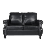 Christopher Knight Home® - Noble House - Lawton Contemporary Faux Leather Loveseat with Nailhead Trim