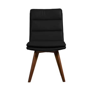 Porter Castor Genuine Leather Dining Chair Set of 2 - Stylish Comfort for Modern Dining Spaces