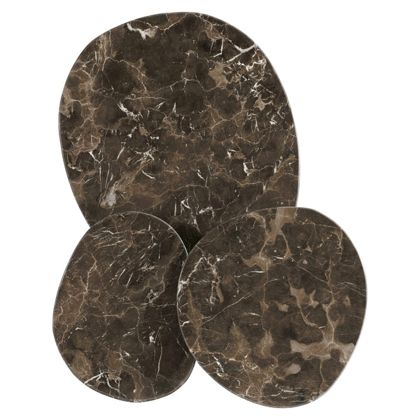 Bernhardt Bernhardt Nez Emperador Marble Cocktail Table — Multi-Level Organic Silhouette, Graphite Base 321026