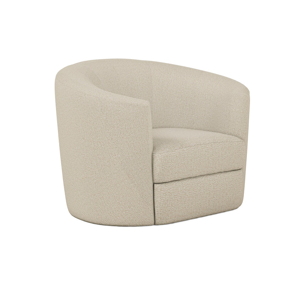 A.R.T. Furniture Moreau Lounge Chair In E-sand – Elegant Curved Design With Removable Cushion For Modern Comfort  Wood,Foam,Fabric 793503-5000