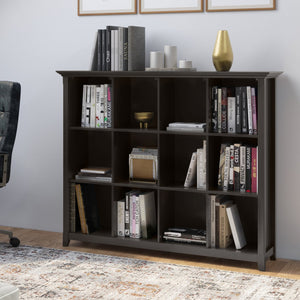 English Elm Amherst 12-Cube Storage Bookcase - Stylish Hickory Brown Solid Wood Organizer For Any Room B136P158349