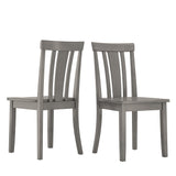 Homelegance By Top-Line Lorren Slat Back Wood Dining Chairs (Set of 2) Grey Rubberwood