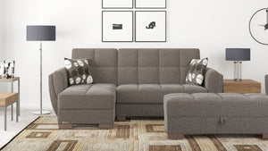 English Elm Primenest Skyhaven Ottoman With Storage - Stylish Grey Chenille, Compact Design For Modern Spaces B030P280962-GIGA