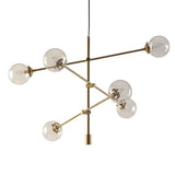 INK+IVY Cyrus Modern/Contemporary 6-Globe Light Architectural Metal Chandelier II150-0011 Gold