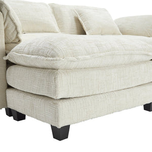 English Elm United Cozy Two-Seat Chenille Sofa With Detachable Armrests, Footstools, And Side Pockets For Comfort P2 W1568S00137-GIGA