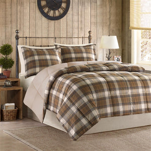 Woolrich Lumberjack Lodge/Cabin Classic Quilting Soft and Cozy Microfiber Solid Reverse Down Alternative Comforter Set WR10-1059 Multi