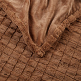 Beautyrest Zuri Glam/Luxury Oversized Faux Fur Heated Throw BR54-4699 Brown Texture