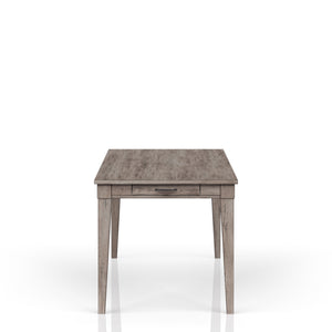 English Elm Rustic Solid Wood Dining Table with Two Hidden Drawers and 78" Expandable Leaf Seats Eight Gray 82 L x 41.75 W x 6.75 H B2699P218271