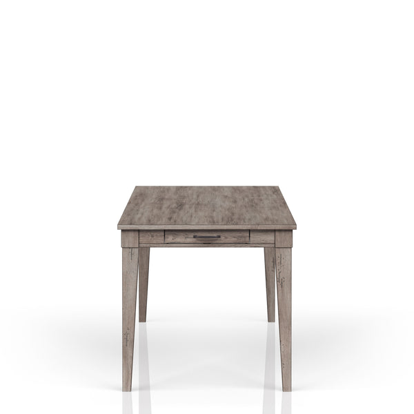 English Elm Rustic Solid Wood Dining Table with Two Hidden Drawers and 78" Expandable Leaf Seats Eight Gray 82 L x 41.75 W x 6.75 H B2699P218271