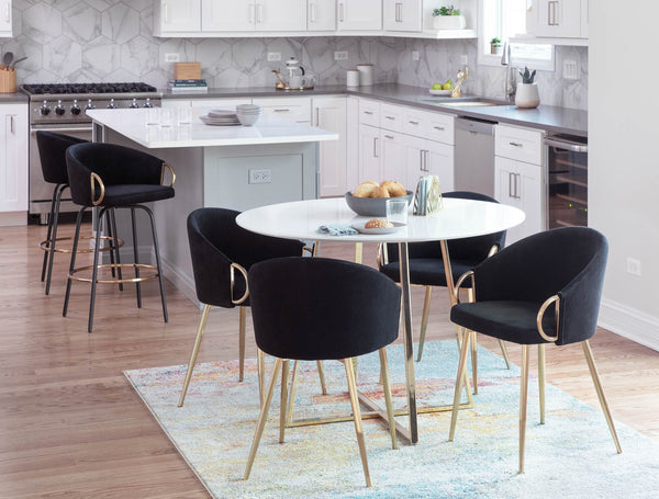 English Elm Chair with Silver Metal Frame and Padded Faux Leather Seat for Modern Dining Spaces Black B202P471295