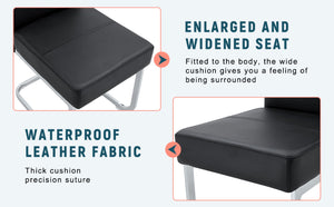 English Elm Set Of 4 Black Ergonomic Dining Chairs With Spring Support - Modern Comfort & Style For Any Space W3226P279080-GIGA