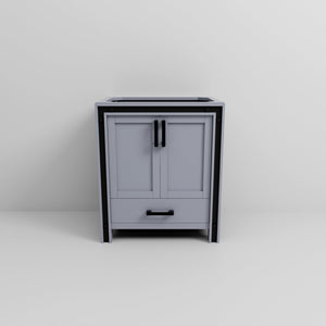 English Elm Dark Grey 30-in Bath Vanity with Soft-Close Drawer, Solid Wood Frame, Fully Assembled Storage Cabinet B2731P260679