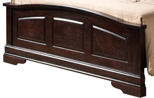 English Elm Elegant Full Bed Frame with Traditional Warm Finish, Sturdy Particleboard Construction and Supportive Design Cappuccino 82 L x 6 W x 3 H B078S00323
