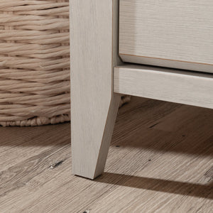 English Elm Dresser, Stylish White Storage Solution With Six Drawers, Smooth-Glide Metal Runners, Versatile Design B356P402643