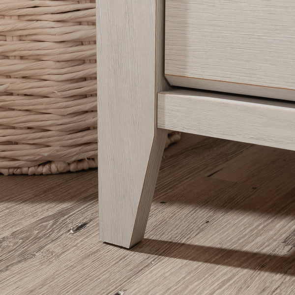 English Elm Dresser, Stylish White Storage Solution With Six Drawers, Smooth-Glide Metal Runners, Versatile Design B356P402643