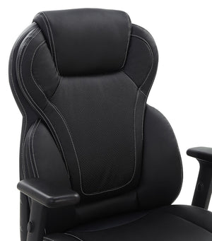 OSP Home Furnishings Exec High Back Bonded Leather Office Chair with Lumbar Support and Flip Arm Rests EC91150-EC3