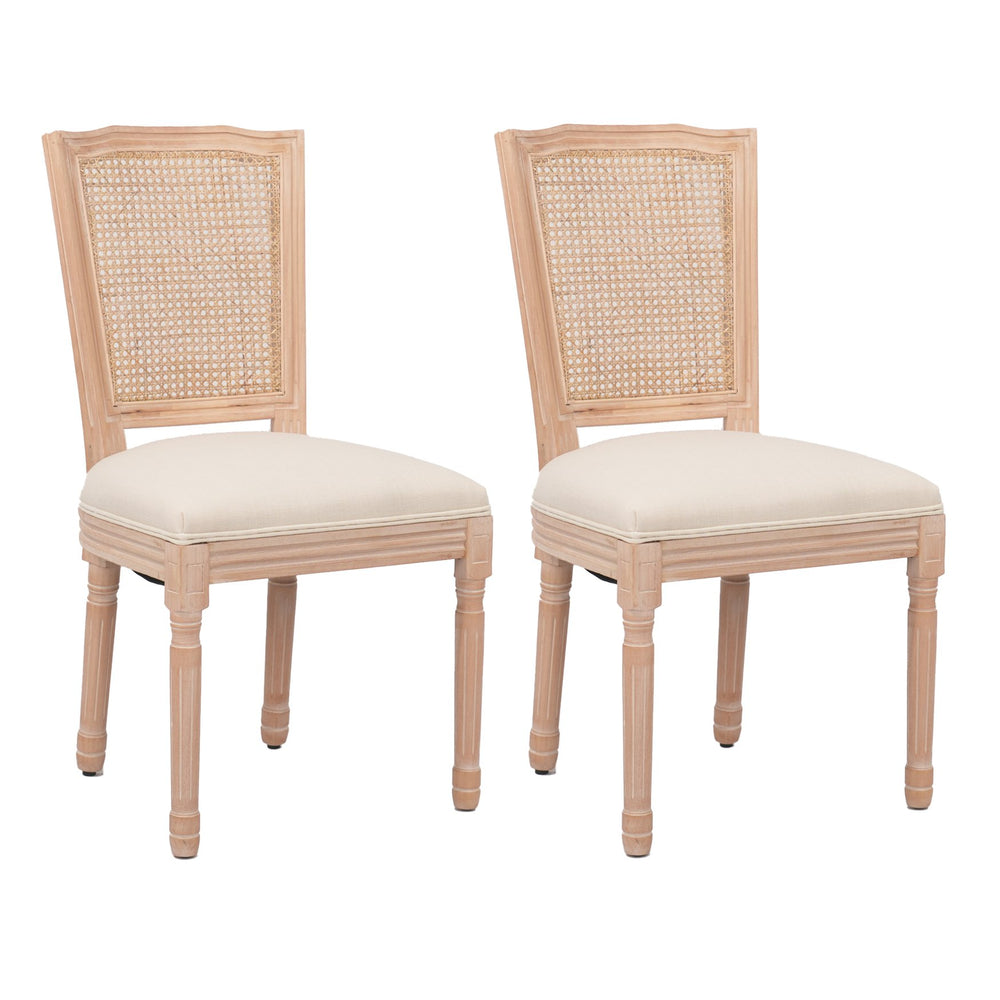 English Elm Hengming Beige Upholstered Dining Chairs Set Of 2 – Stylish, Durable, Scandinavian Elegance For Any Space W212P171572
