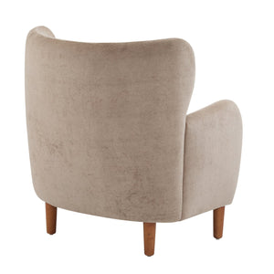 English Elm Christopher Knight Home® - Parmelee Upholstered Wingback Club chair in Velvet with Solid Wood Legs, Mid-Century Comfort Design Camel 30.85 L x 30 W x 27 H N776P265764D