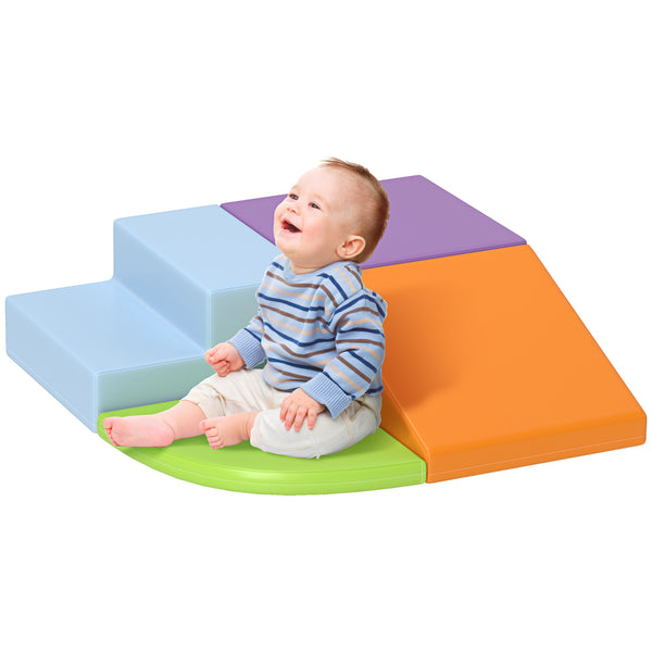 English Elm Qaba 4 Piece Foam Toddler Climbing Set with Modular Blocks for Indoor Play W2225P229244