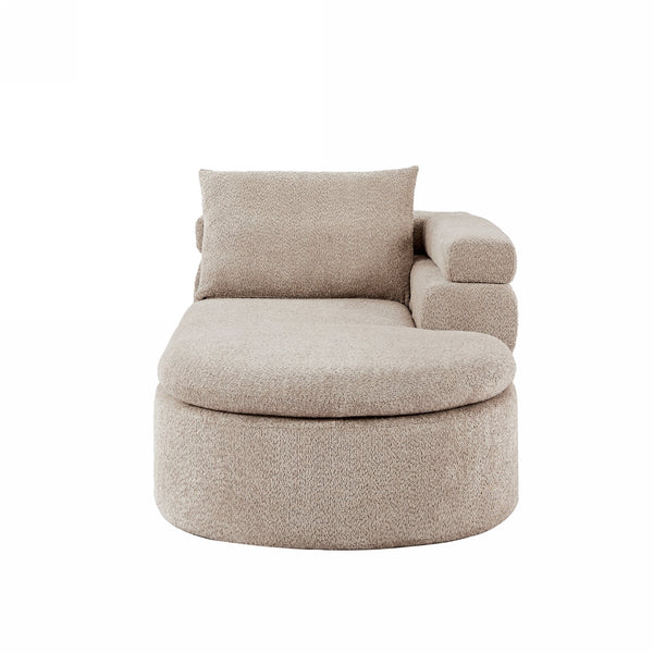 English Elm 106" L-shaped Sectional Sofa Modular Chaise Lounge Neutral Fabric Living Room Almond N771P396321V_N771P396322V