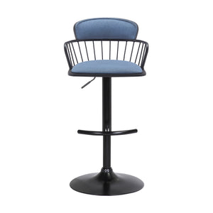 English Elm Nash Swivel Adjustable Barstool Upholstered Seat with Wood Frame for Kitchen Island B2736P464843